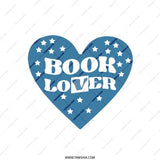 Book Lover Pillow, Heart Stars Design, Reading Gift, Cozy Home Decor, Gift for Bookworm, Bookish Pillow - Tawshia