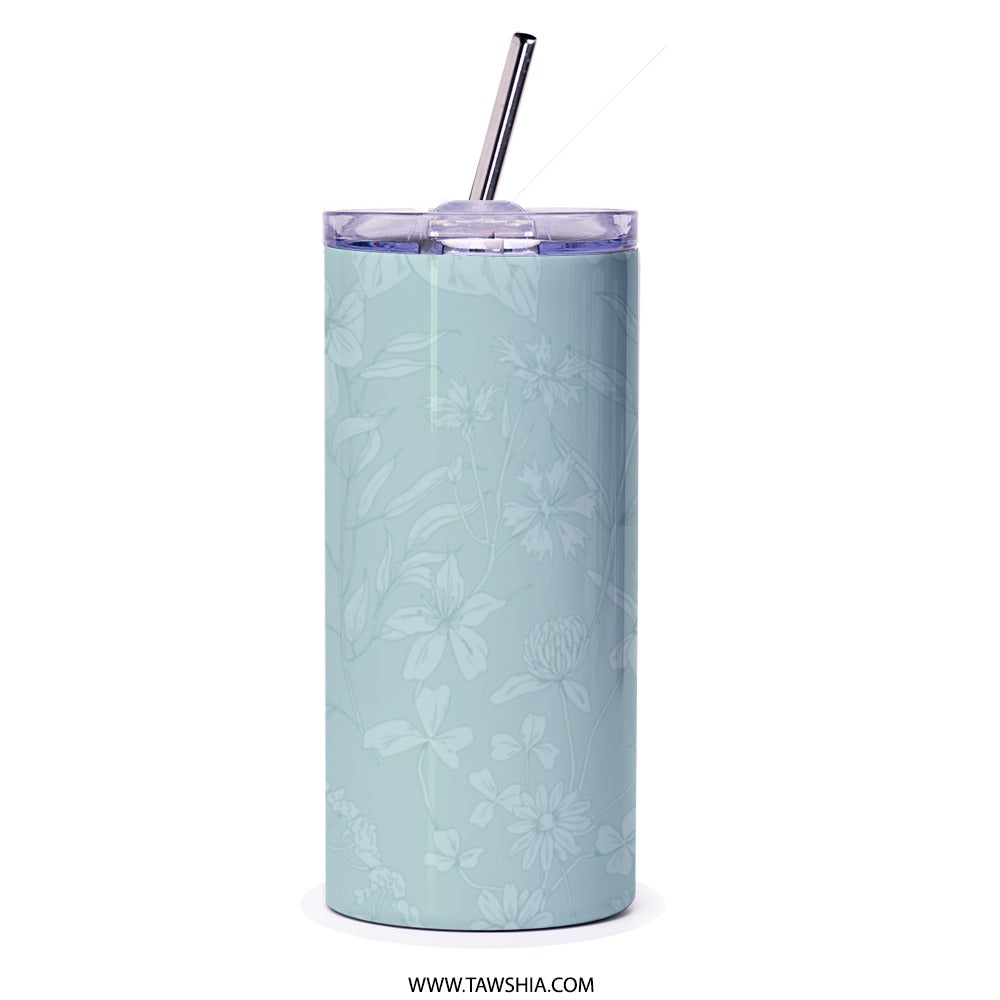 Be A Nice Human Tumbler, Floral Design, Motivational Quote Tumbler, Positive Vibes, Inspirational Gift, Everyday Use Tumbler - Tawshia