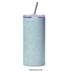 Be A Nice Human Tumbler, Floral Design, Motivational Quote Tumbler, Positive Vibes, Inspirational Gift, Everyday Use Tumbler - Tawshia
