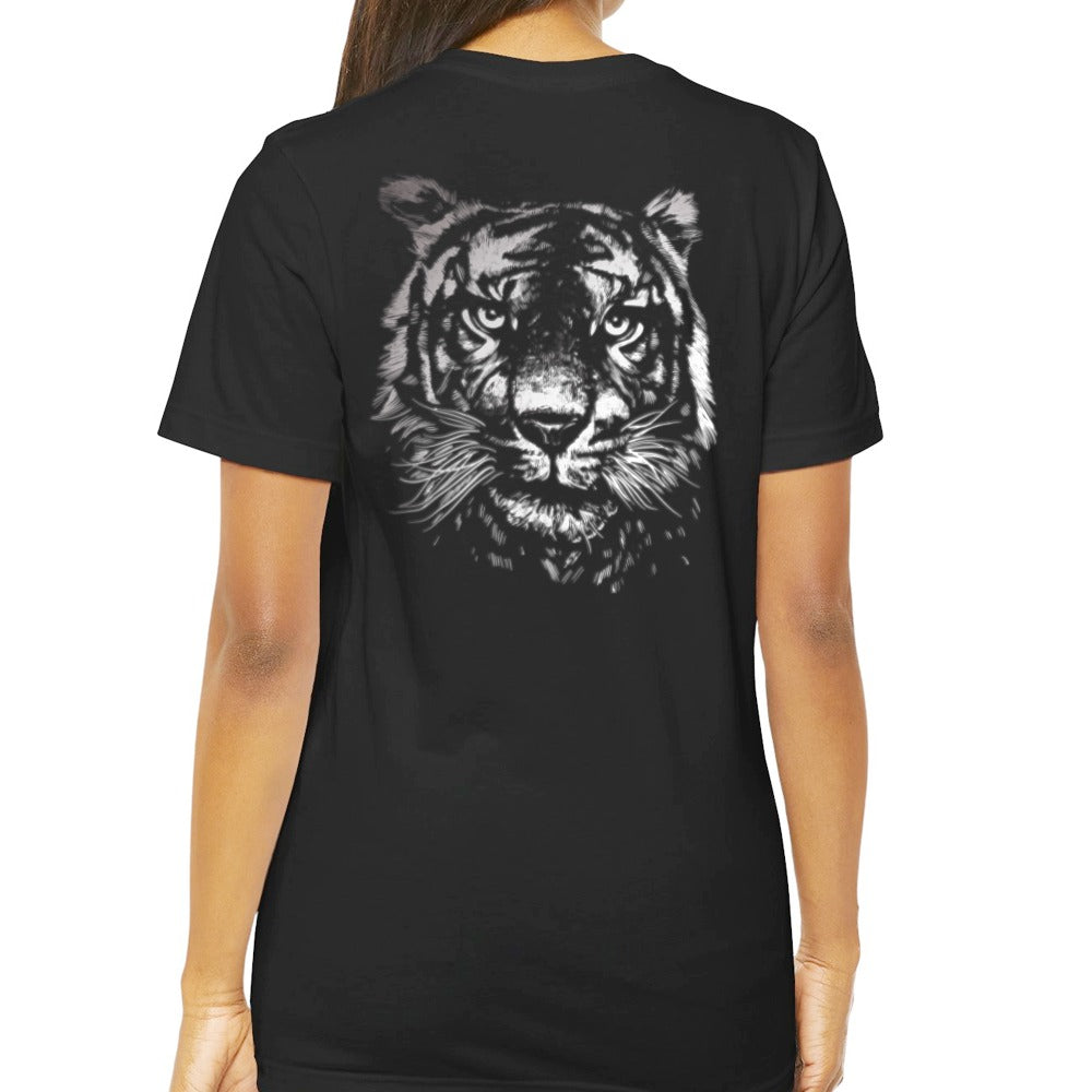 Stylish Black T-Shirt Featuring Powerful Tiger Graphic product type