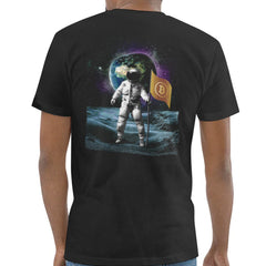 Astronaut Holding Bitcoin Flag Graphic Shirt product