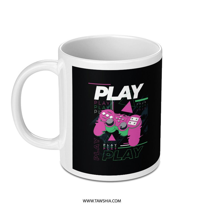 Gaming Controller Graphic Play Text Design Mug product