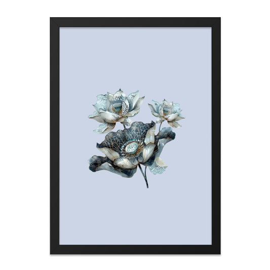 Lotus Wall Art Print, Floral Home Decor, Botanical Wall Hanging, Flower Wall Art, Modern Art Print - Tawshia