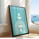 Abstract Wall Art, Minimalist Print, Geometric Art, Modern Wall Decor, Turquoise Art Print, Home Decor, Stylish Art Print, Contemporary Art - Tawshia