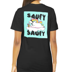 Saufy Saufy Unicorn Design Black T-shirt product type