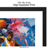 Basketball Art Wall Decor, Sports Painting Print, Slam Dunk Poster, NBA Artwork, Athlete Gift, Man Cave Decor, Boys Room Art - Tawshia