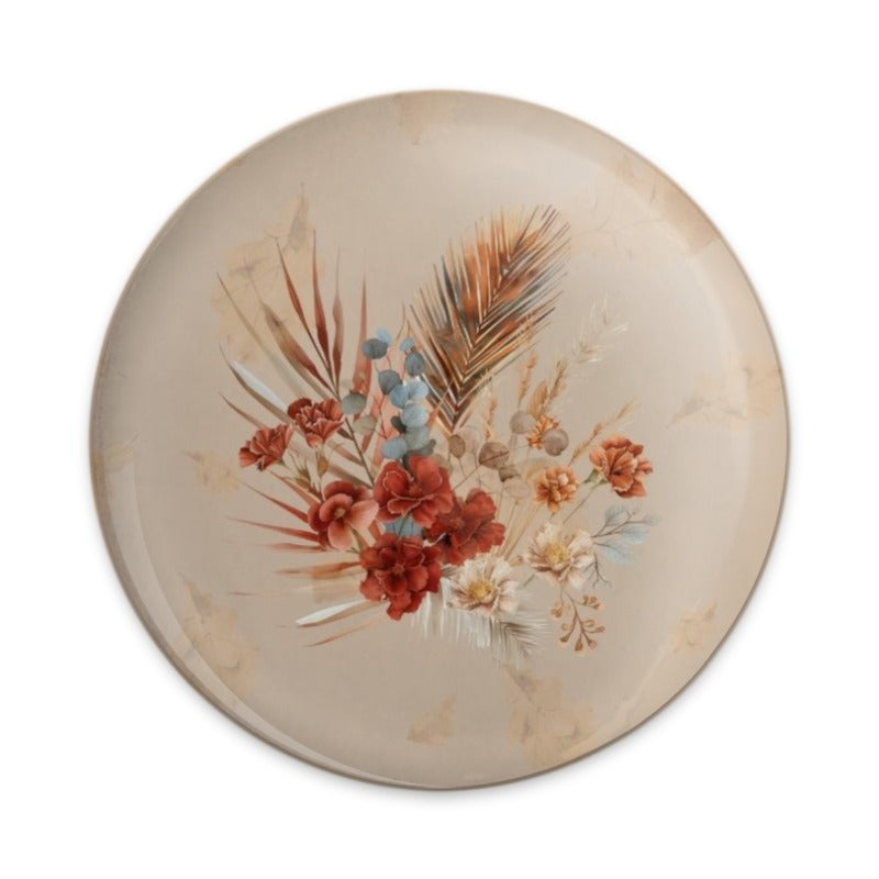 Botanical Pinback Button, Floral Bouquet, Boho Chic, Autumn Hues, Trendy Accessory, Aesthetic Pin - Tawshia