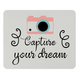 Pink Camera Mouse Pad, Photographer Gift, Capture Your Dream, Photography Lover, Office Desk Decor, Cute Mousepad, Photography Mouse Mat - Tawshia