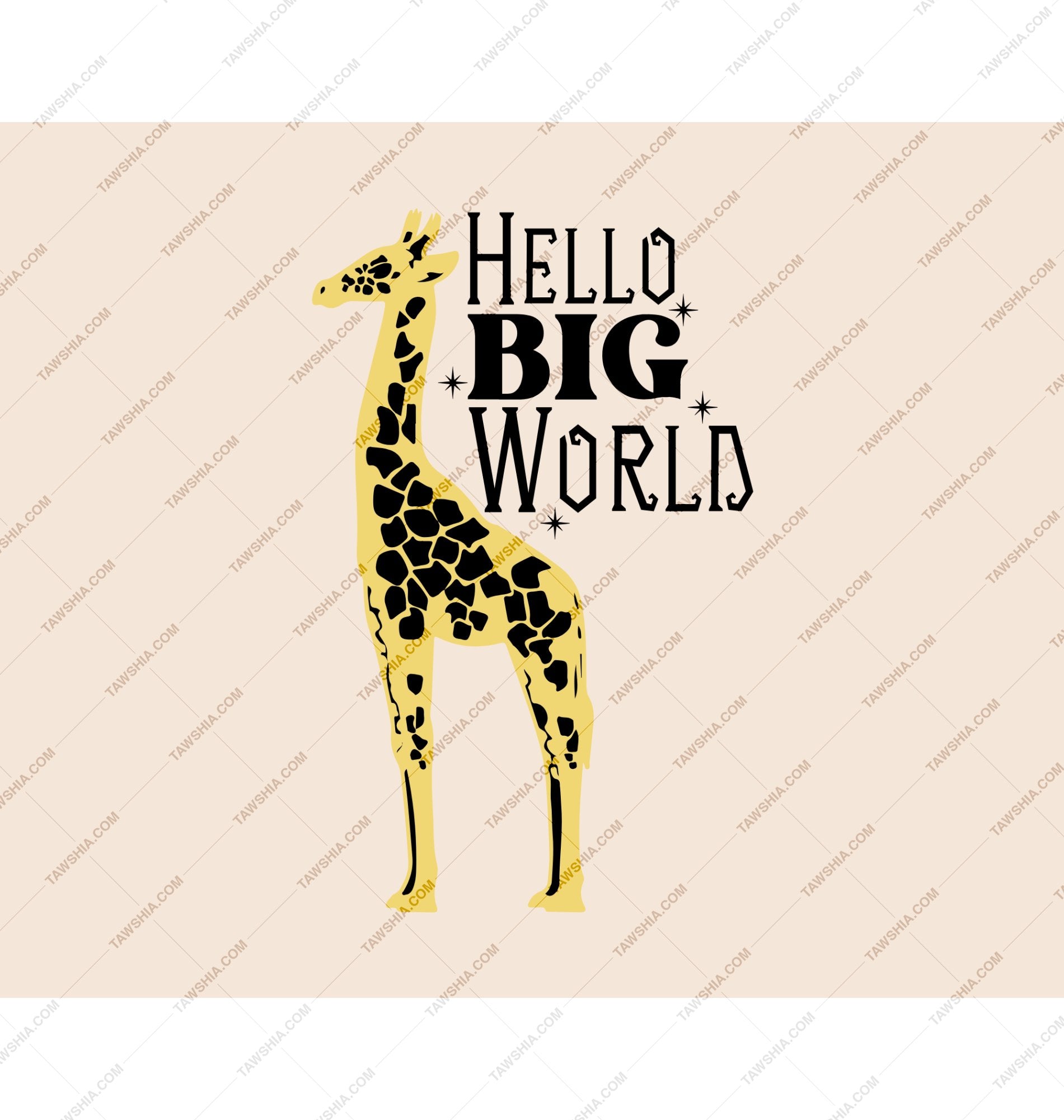 Hello Big World Giraffe Design Artistic Decor product
