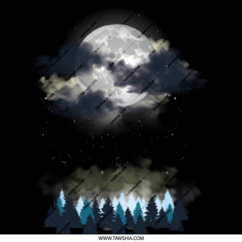 Enchanting Moonlit Night Forest Design product