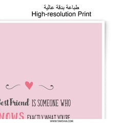 Best Friend Quote Photographic Prints, Friendship Gift Idea, Decorative Wall Art, Home Decor, Sister Soulmate Gift - Tawshia