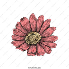 Pink Daisy Pillow, Floral Throw Pillow, Flower Accent Pillow, Botanical Cushion, Modern Home Decor, Decorative Pillows, Spring Decor - Tawshia