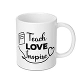 Teacher Mug, Teach Love Inspire Gift, Educator Present, Appreciation Mug, Thank You Teacher, School Mug, Teaching Mug, Unique Mug Gift - Tawshia