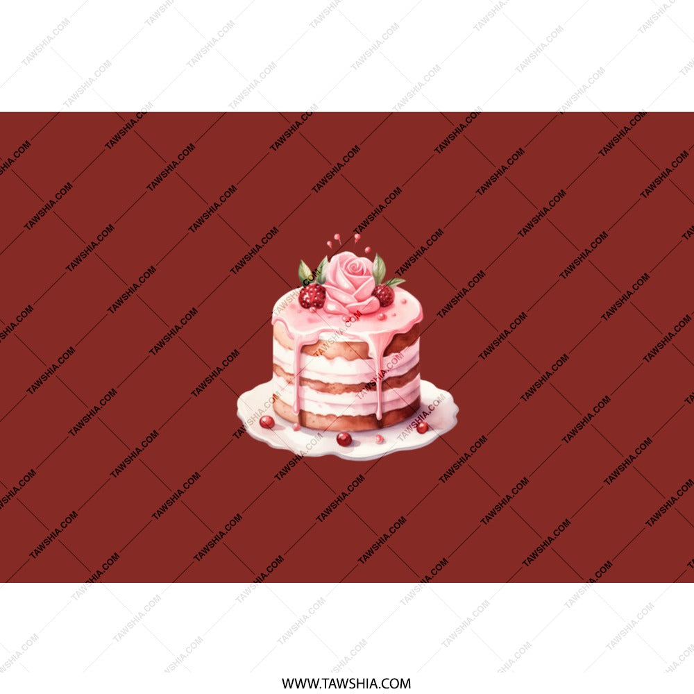 Cake Tumbler, Dessert Tumbler, Raspberry Cake, Rose Cake Design, Floral Tumbler, Stylish Tumbler, Gift For Bakers, Cake Lover Tumbler - Tawshia