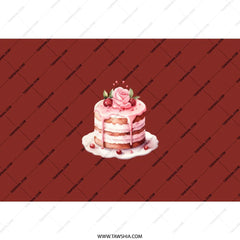 Cake Tumbler, Dessert Tumbler, Raspberry Cake, Rose Cake Design, Floral Tumbler, Stylish Tumbler, Gift For Bakers, Cake Lover Tumbler - Tawshia