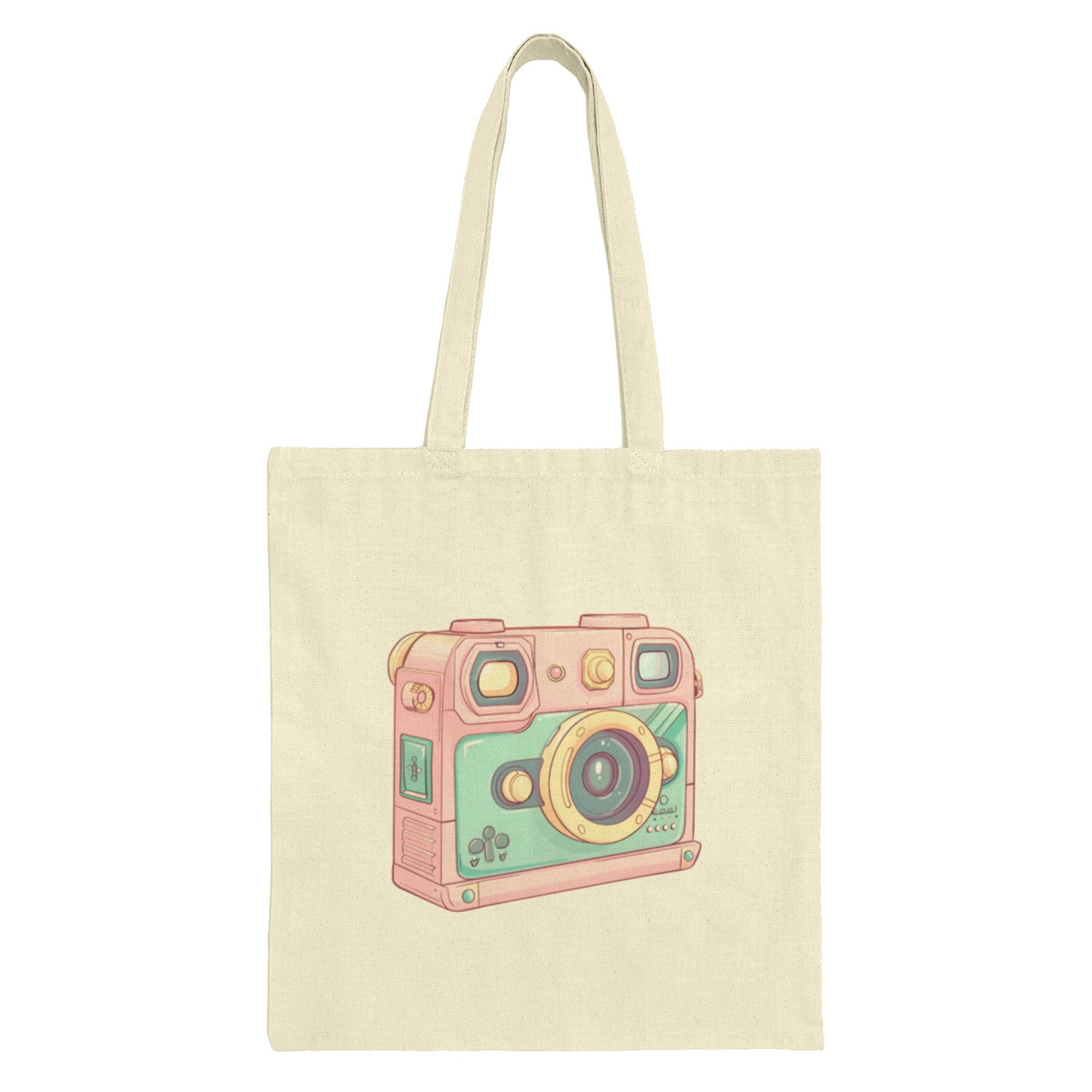 Vintage Camera Illustration on Natural Tote Bag product type