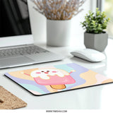 Cute Ice Cream Mouse Pad, Kawaii Mousepad, Pastel Desk Decor, Unique Computer Accessory, Fun Office Gift, Aesthetic Mouse Mat - Tawshia
