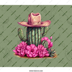 Cactus Cowboy Backpack, Western Floral, Desert Backpack, Cute Cowboy Hat Cactus, Unique Backpack, Trendy Backpack, School Backpack - Tawshia