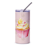 Lemon Cupcake Tumbler, Sweet Treat Tumbler, Foodie Gift Idea, Baking Lover Gift, Trendy Tumbler, Cupcake Art Tumbler - Tawshia