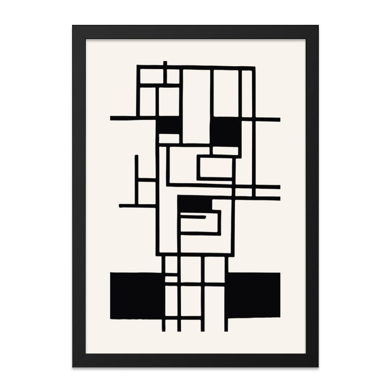 Abstract Line Art Wall Decor, Geometric Print Poster, Modern Art Drawing, Minimalist Home Decor, Contemporary Design - Tawshia