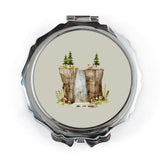 Waterfall Pocket Mirror, Compact Mirror, Nature Gift, Travel Mirror, Fantasy Landscape Mirror, Adventure Mirror, Scenic Makeup Mirror - Tawshia