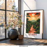 Bosawas Biosphere Reserve Wall Art, Jungle Landscape Print, Sunset Forest Decor, Nature Illustration, Modern Home Art, Tropical Forest - Tawshia