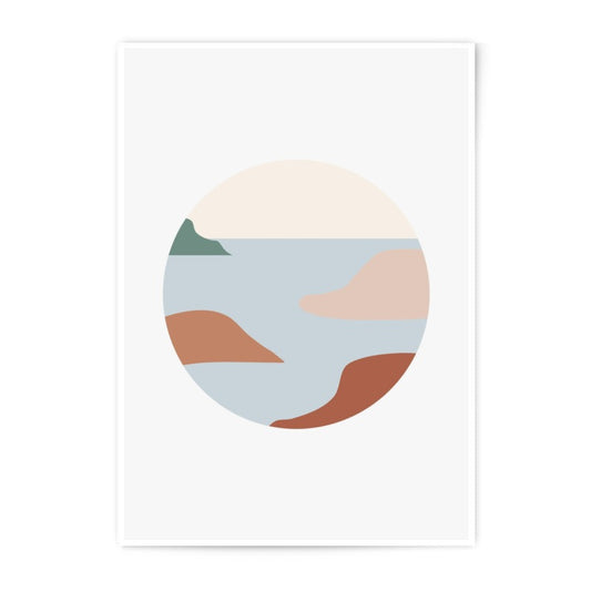 Abstract Landscape Photographic Print, Modern Art Print, Minimalist Art, Wall Decor, Home Decor, Circle Print - Tawshia
