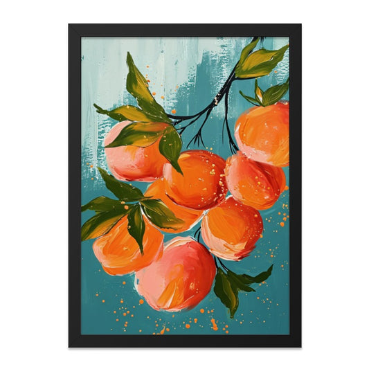 Orange Fruit Wall Art, Kitchen Decor, Modern Home Decor, Citrus Painting, Fruit Art Print, Contemporary Artwork, Office Wall Decor - Tawshia