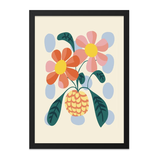 Floral Wall Art Print, Modern Flower Decor, Daisy Art Print, Botanical Wall Decor, Colorful Wall Art - Tawshia