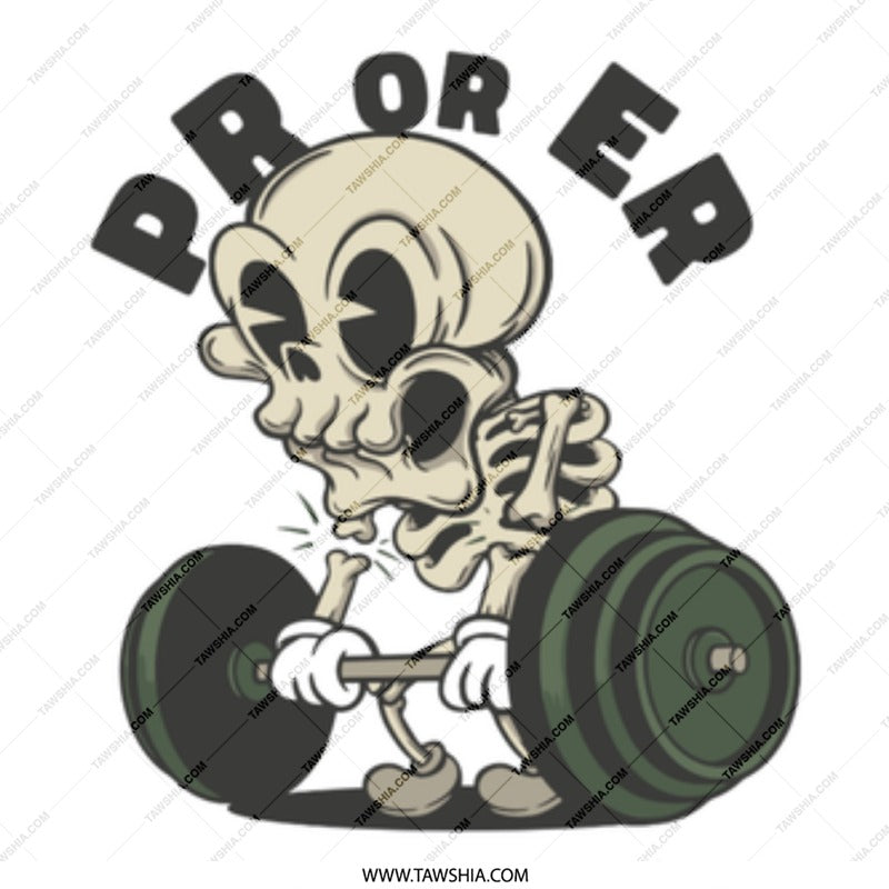 Dr or Er Skull Lifting Weights Graphic product