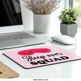 Sleepover Squad Mouse Pad, Girl Squad Gift, Pajama Party, Fun Office Decor, Trendy Workstation, Pink Aesthetic, Gift for Her, Cute Desk Mat - Tawshia