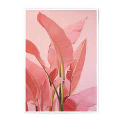 Pink Banana Leaf Photographic Print, Tropical Wall Art, Botanical Home Decor, Modern Art Print, Peach Decor, Popular Art Print - Tawshia