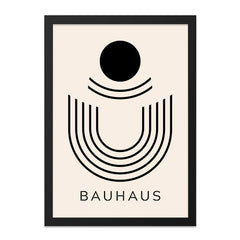 Bauhaus Wall Art, Modern Print, Geometric Art, Minimalist Decor, Black and Beige Poster, Home Office Decor, Living Room Art - Tawshia
