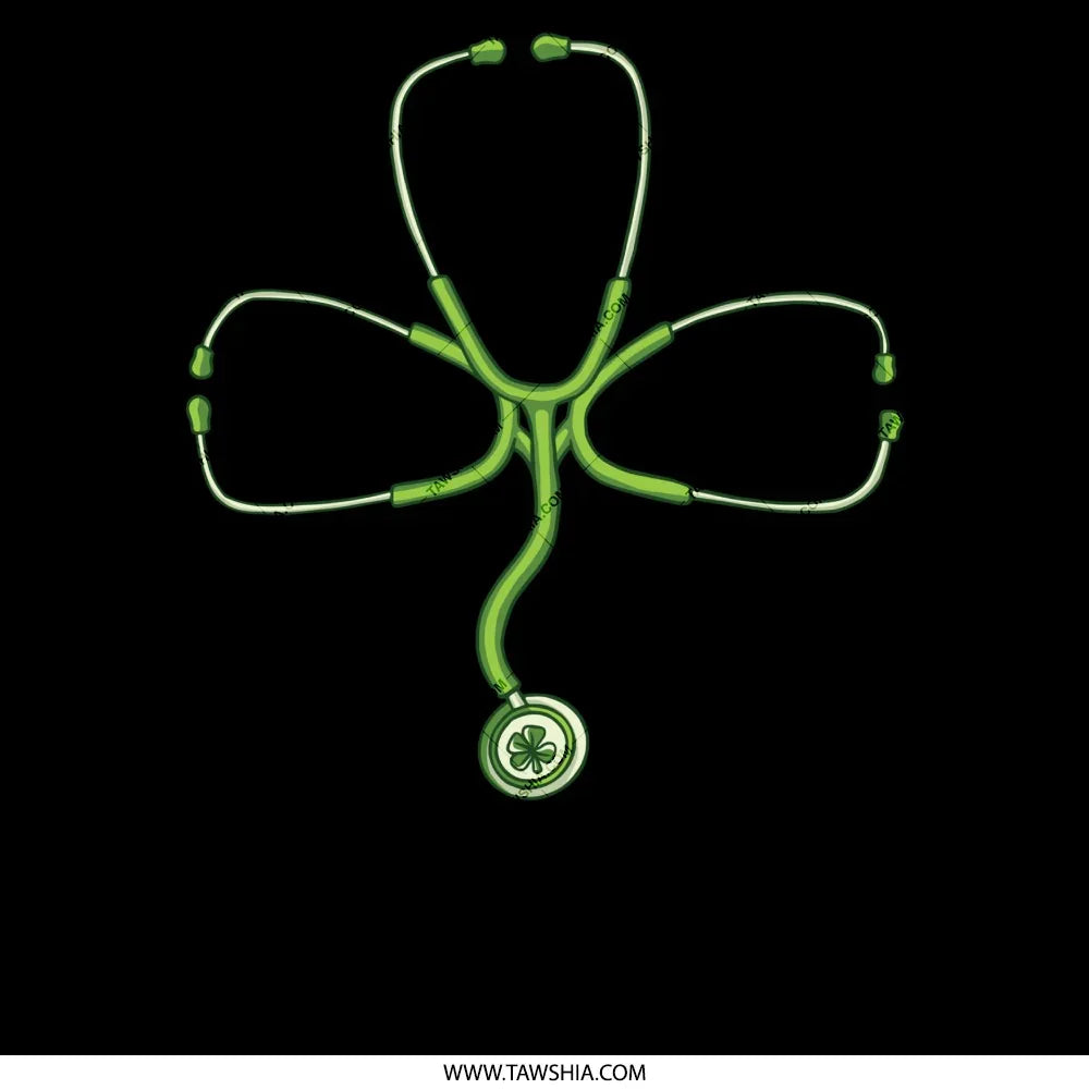 Green Shamrock Stethoscope Shaped Like a Clover product