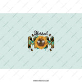 Blessed Mom Tumbler, Sunflower and Bees Design Tumbler, Mother's Day Gift, Unique Tumbler Gift for Her, Mom Tumbler with Lid and Straw - Tawshia