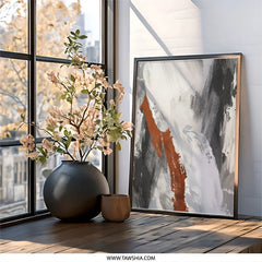 Abstract Strokes Wall Art, Neutral Tones Print, Modern Home Decor, Contemporary Wall Art, Minimalist Art Print, Living Room Art - Tawshia