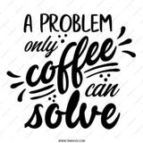 Coffee Lover Pinback Button, Funny Coffee Quote, Gift for Coffee Addict, Caffeine Problem Solver Button, Coffee Saying Badge, Cute Button - Tawshia