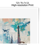 Travel Photographic Print, World Tour Art, Airplane Art, Suitcase Print, Eiffel Tower, London Print, Tourist Gift, Paris, Moscow - Tawshia