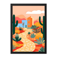 Desert Landscape Wall Art, Colorful Southwestern Print, Cactus Home Decor, Modern Desert Art Print, Desert House Wall Art - Tawshia