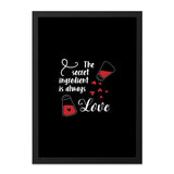 Love Recipe Wall Art, Kitchen Decor, Secret Ingredient Print, Heart Home Decor, Modern Wall Art, Minimalist Kitchen Print - Tawshia