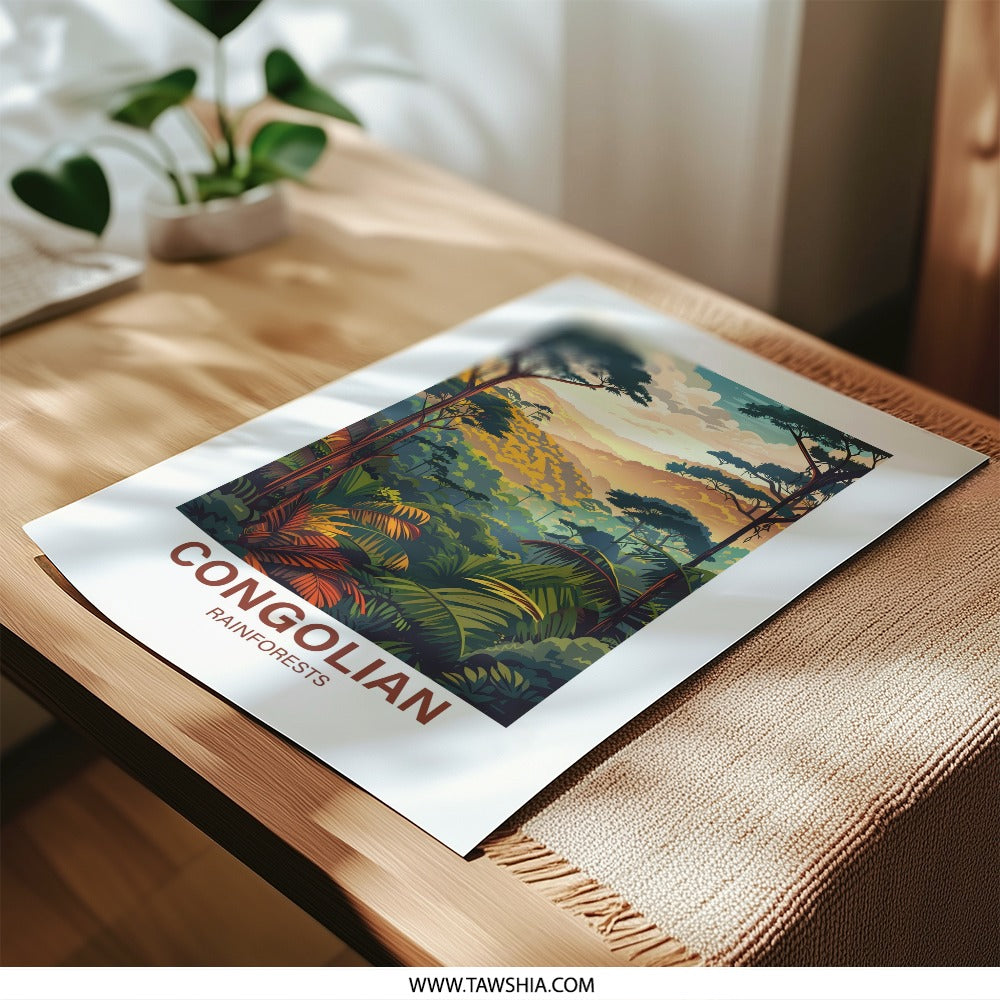 Congolese Rainforests Photographic Print, Jungle Art, African Scenery, Nature Wall Decor, Landscape Photography, Home Decor - Tawshia