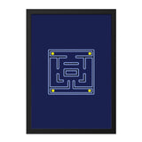 Maze Wall Art, Minimalist Print, Game Room Decor, Modern Art, Retro Style, Geometric Design, Playful Decor, Home Wall Decor - Tawshia