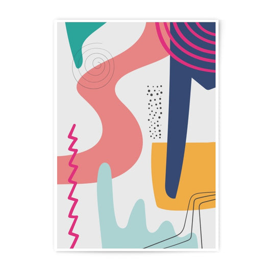 Abstract Shapes Photographic Print, Modern Art Print, Colorful Geometric Print, Home Decor Wall Art - Tawshia