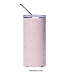 Watercolor Heart Tumbler, Valentines Day Gift, Love Tumbler, Heart Pattern Tumbler, Gift For Her, Romantic Tumbler, Stainless Steel Tumbler - Tawshia