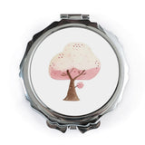 Cherry Blossom Tree Pocket Mirror, Floral Hand Mirror, Cute Makeup Mirror, Spring Pocket Mirror, Compact Travel Mirror, Gift For Her - Tawshia