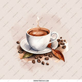 Coffee Cup Mirror, Aesthetic Mirror, Coffee Lover Gift, Hot Coffee, Compact Mirror, Coffee Beans Art, Cafe Decor, Pocket Mirror, Drinkware - Tawshia