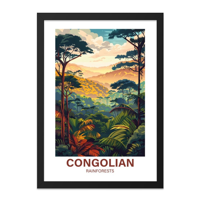 Congo Rainforest Wall Art, Tropical Forest Print, African Landscape, Jungle Scenery, Nature Home Decor - Tawshia