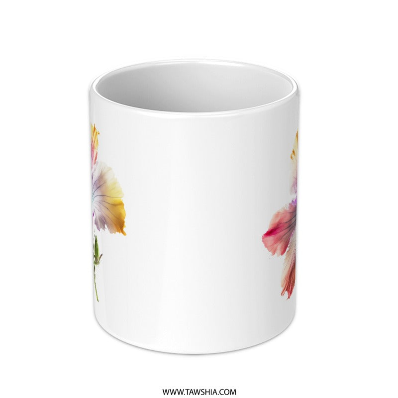 Hibiscus Mug, Floral Mug, Colorful Flower, Tea Coffee Mug, Gift Idea, Unique Mug, Tropical Flower, Botanical Mug, Gift for Her - Tawshia