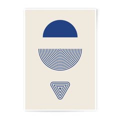 Blue Geometric Photographic Print, Modern Abstract Wall Art, Minimalist Shapes Print, Home Decor, Office Art, Geometric Design - Tawshia