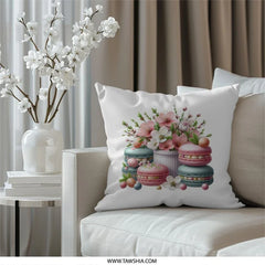 Macaron Flower Pillow, Floral Macarons, Sweet Treat, Cute Pillow, Home Decor, Decorative Pillow, Throw Pillow, Sofa Pillow, Gift Idea - Tawshia